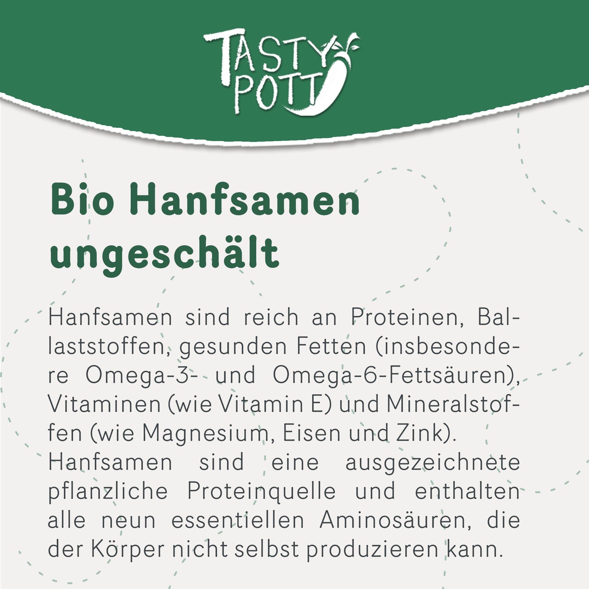 Bio Hanfsamen ungeschält – 1kg von Tasty Pott — Abbildung 2