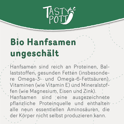 Bio Hanfsamen ungeschält – 1kg von Tasty Pott — Abbildung 2