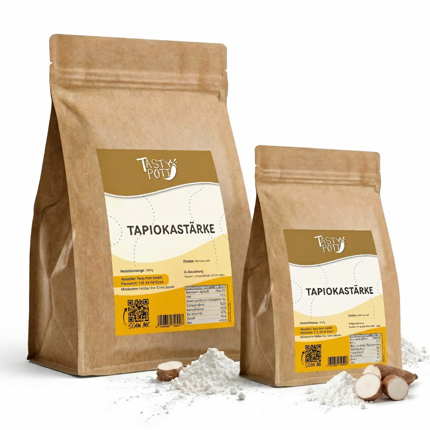 Tapiokastärke ab 1kg - Glutenfreies Maniok Pulver von Tasty Pott