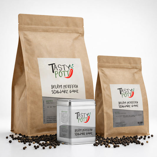 Belem Pfeffer schwarz ganz - ab 30g Beutel von Tasty Pott