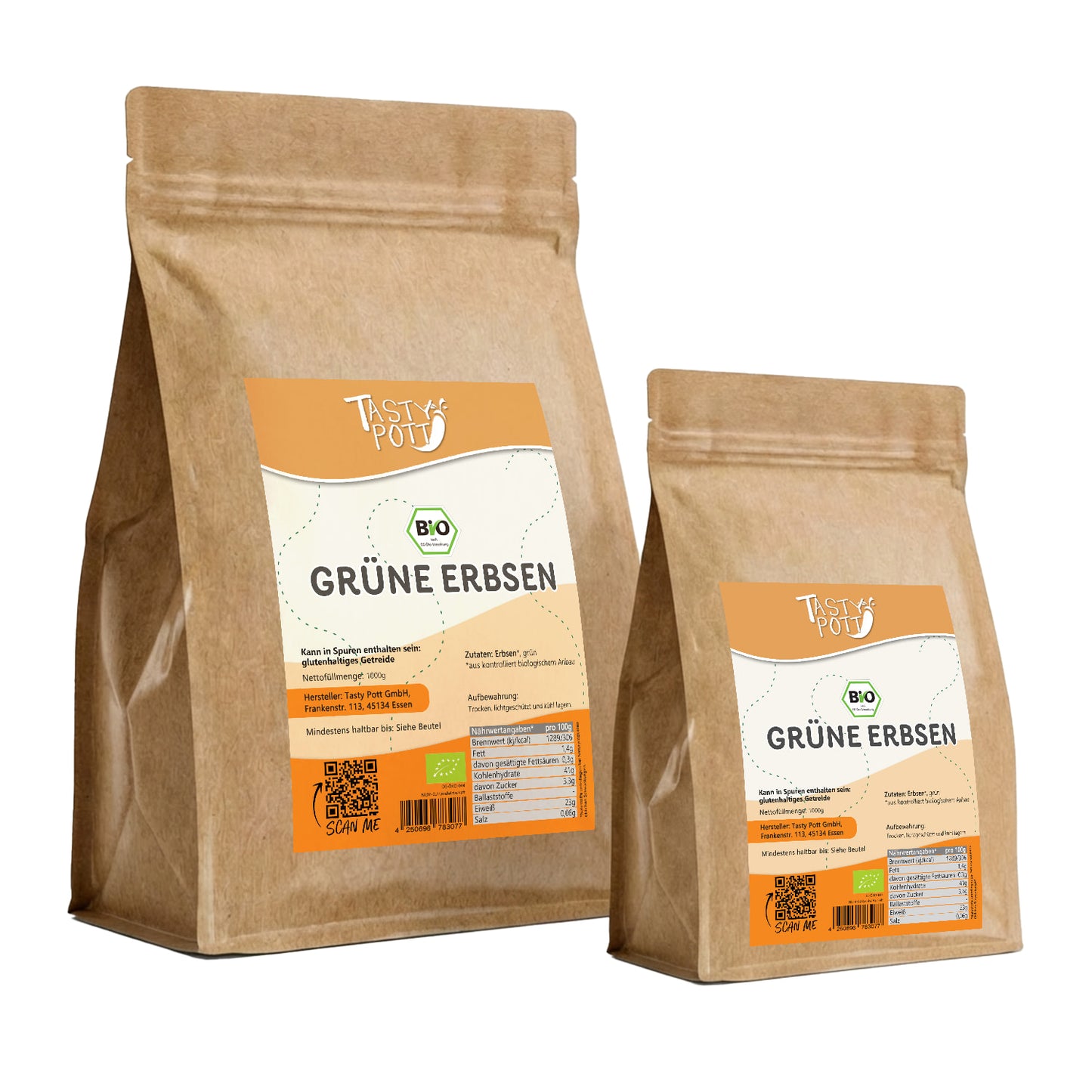 Bio Grüne Erbsen - 1kg Beutel von Tasty Pott — Abbildung 9