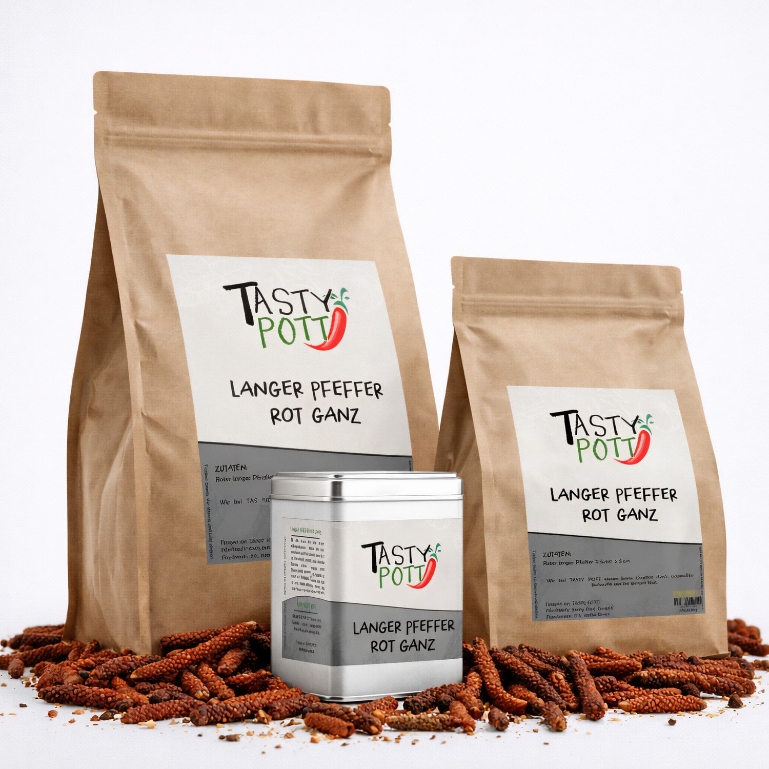 Langer Pfeffer Rot - Aromatischer Stangenpfeffer ab 30g von Tasty Pott