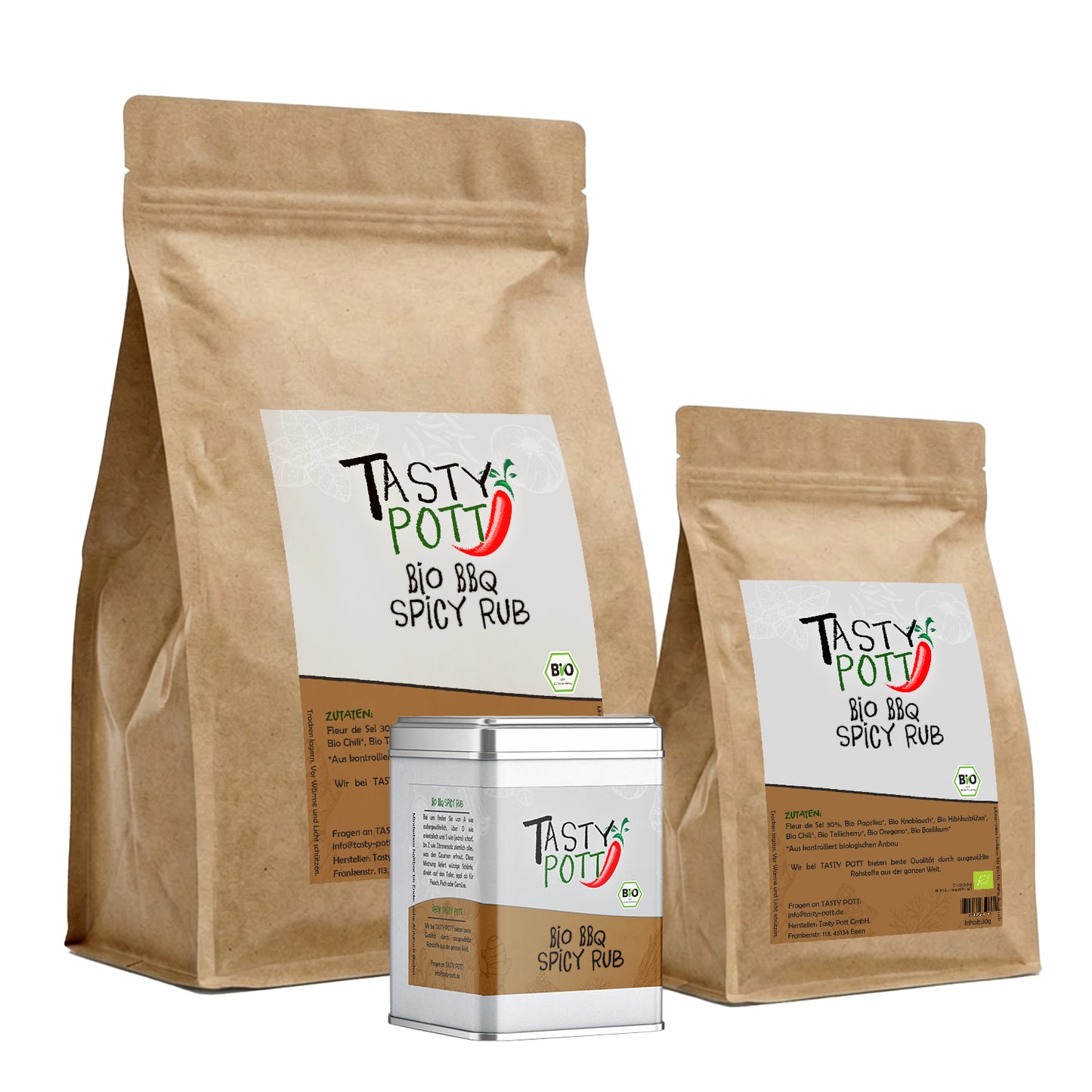 Bio Spicy BBQ Rub - ab 30g im Beutel von Tasty Pott — Abbildung 2