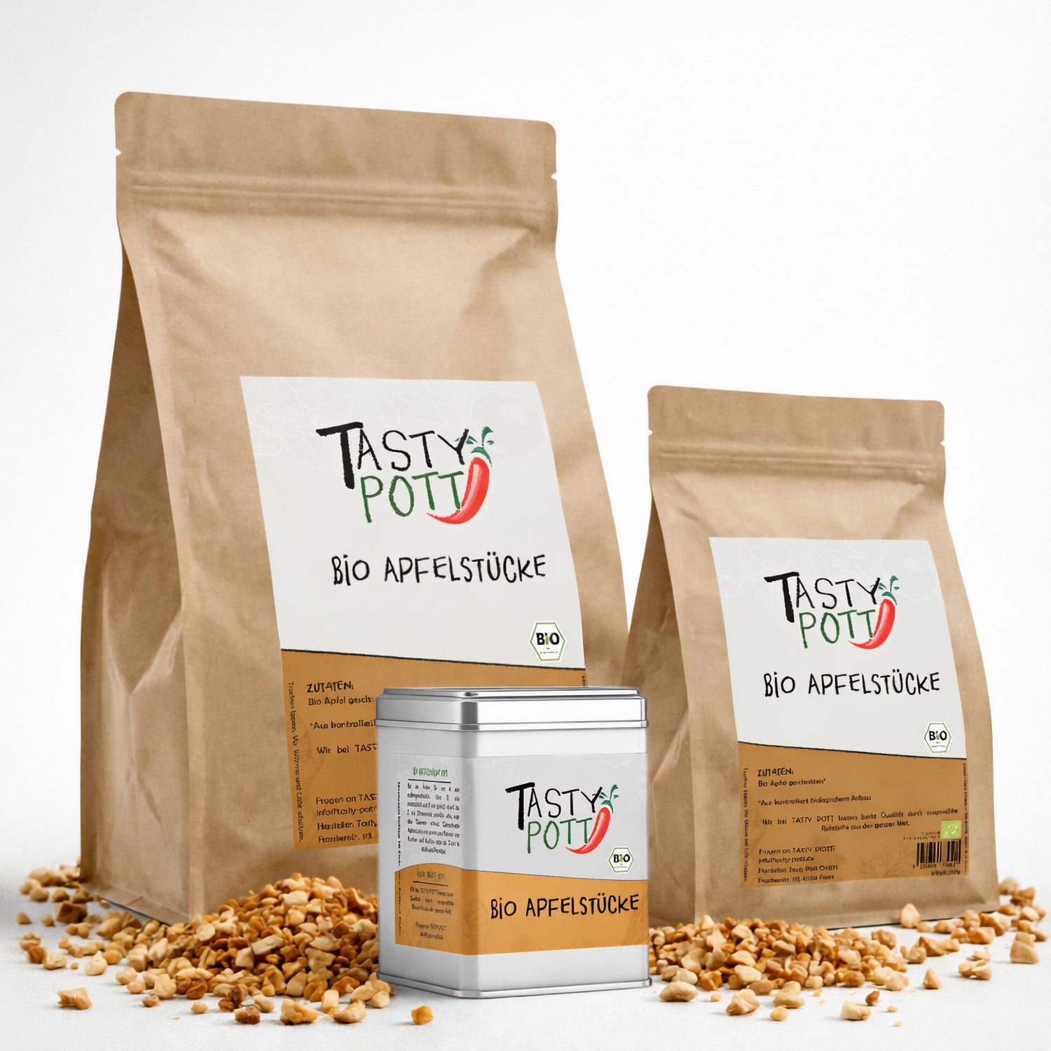 Tasty Pott Bio Apfelstücke (3mm) - ab 30g Beutel