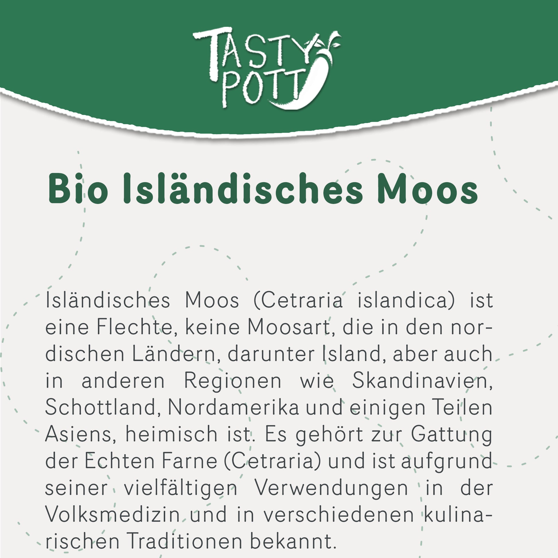 Tasty Pott Bio Isländisches Moos geschnitten & getrocknet - ab 100g Beutel — Abbildung 3