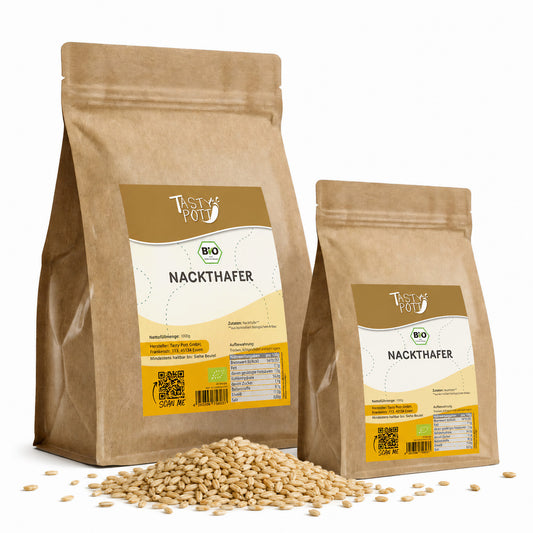 Bio Nackthafer pur - 1kg im Beutel von Tasty Pott