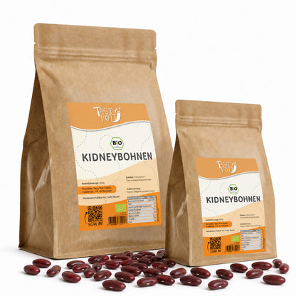 Bio Kidneybohnen Vorratsbeutel 2kg von Tasty Pott, nachhaltig verpackt.