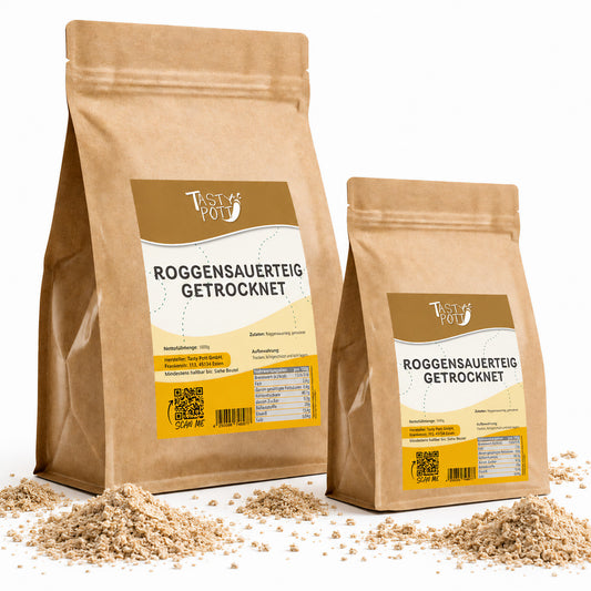 Roggensauerteig getrocknet von Tasty Pott, erhältlich ab 1kg.