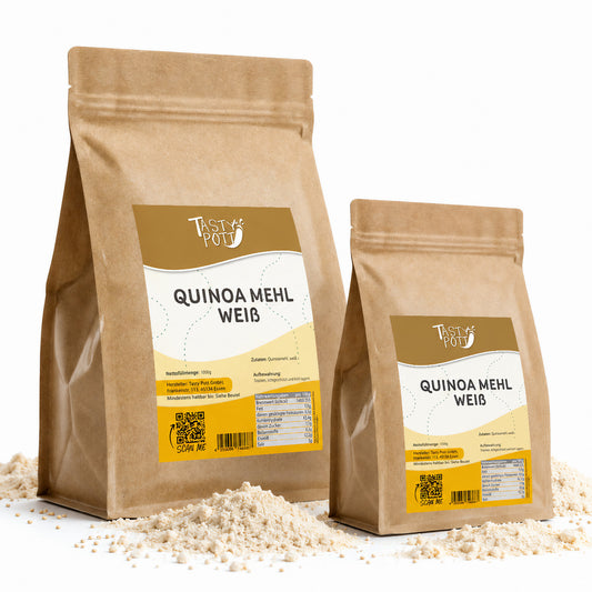 Weißes Quinoa Mehl, glutenfrei, 1 kg von Tasty Pott.