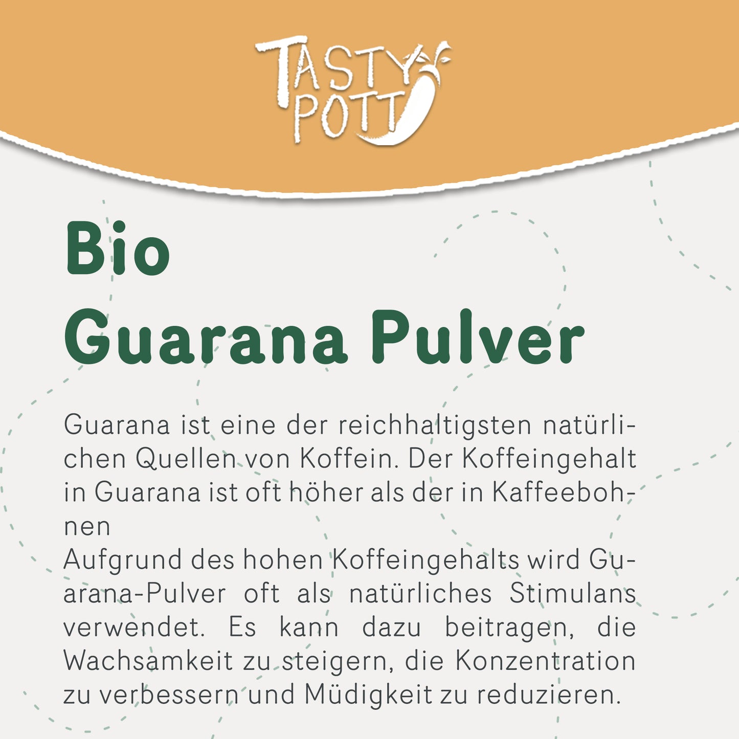 Bio Guarana Pulver in 250g Beutel, natürliches Koffein für mehr Energie.