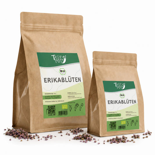 300g Beutel von Tasty Pott Bio Erikablütentee, ideal für aromatische Teemomente.