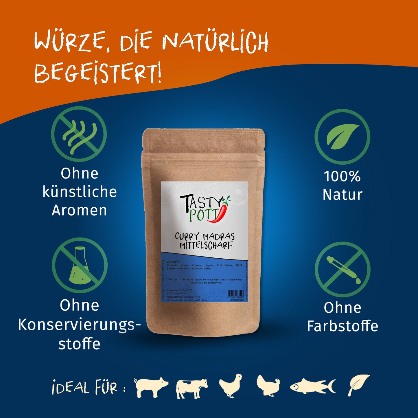 Tasty Pott Curry Bombay mild - im Beutel — Abbildung 3