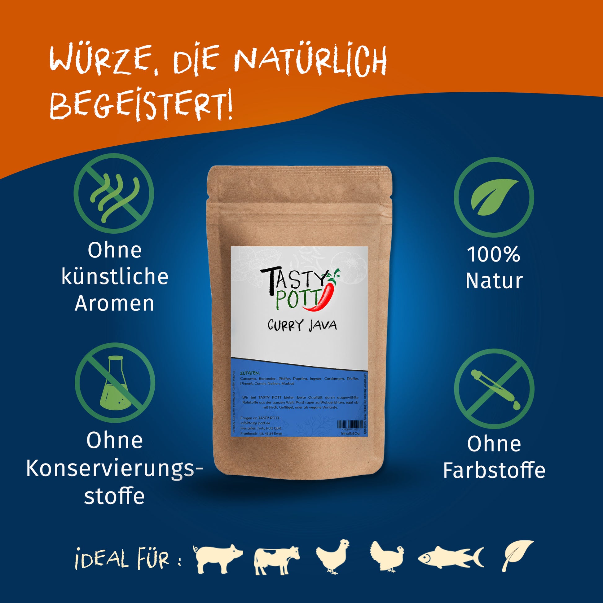 Curry Java - ab 30g im Beutel von Tasty Pott — Abbildung 2