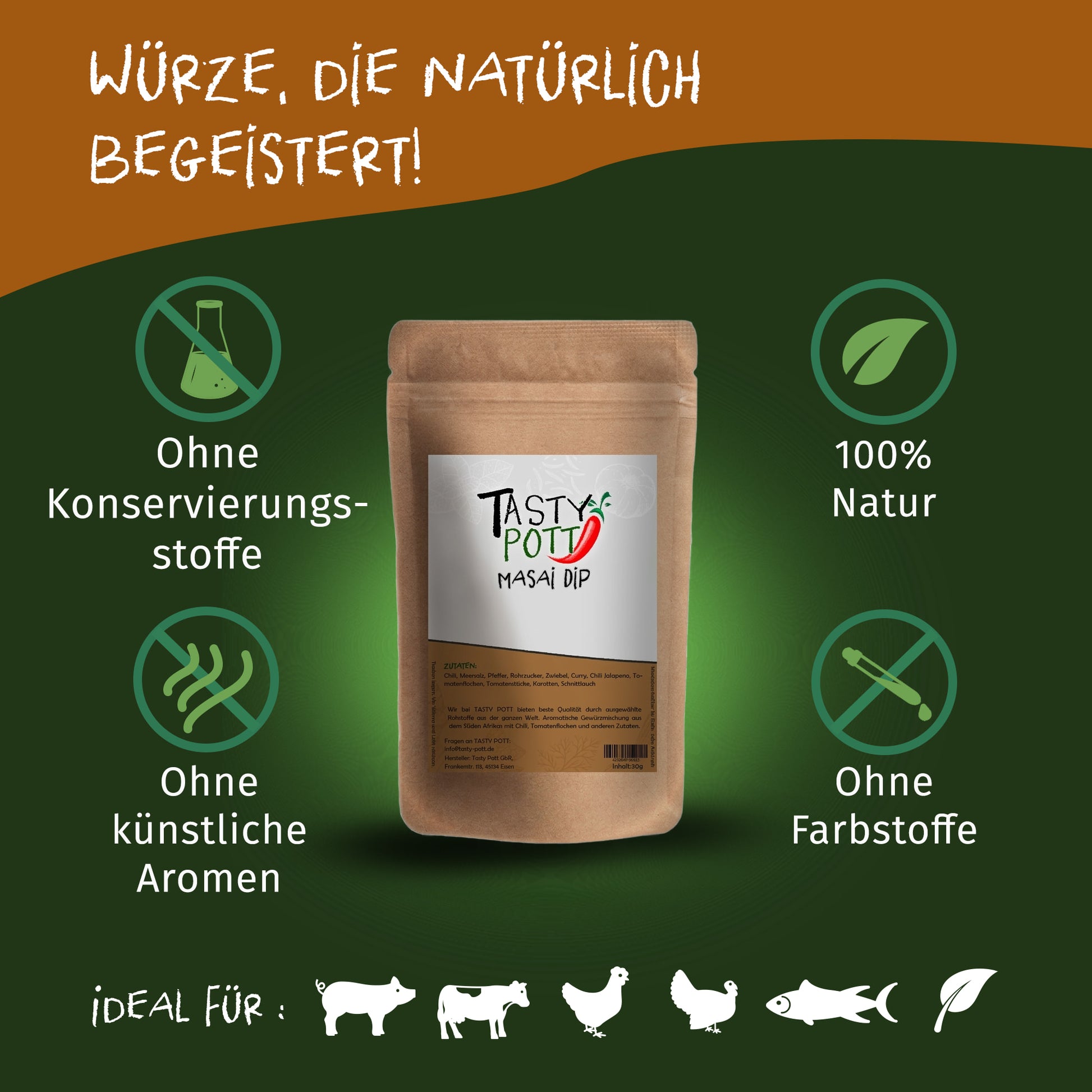 Tasty Pott Masai Dip – Afrikanische Gewürzmischung - im Beutel — Abbildung 3