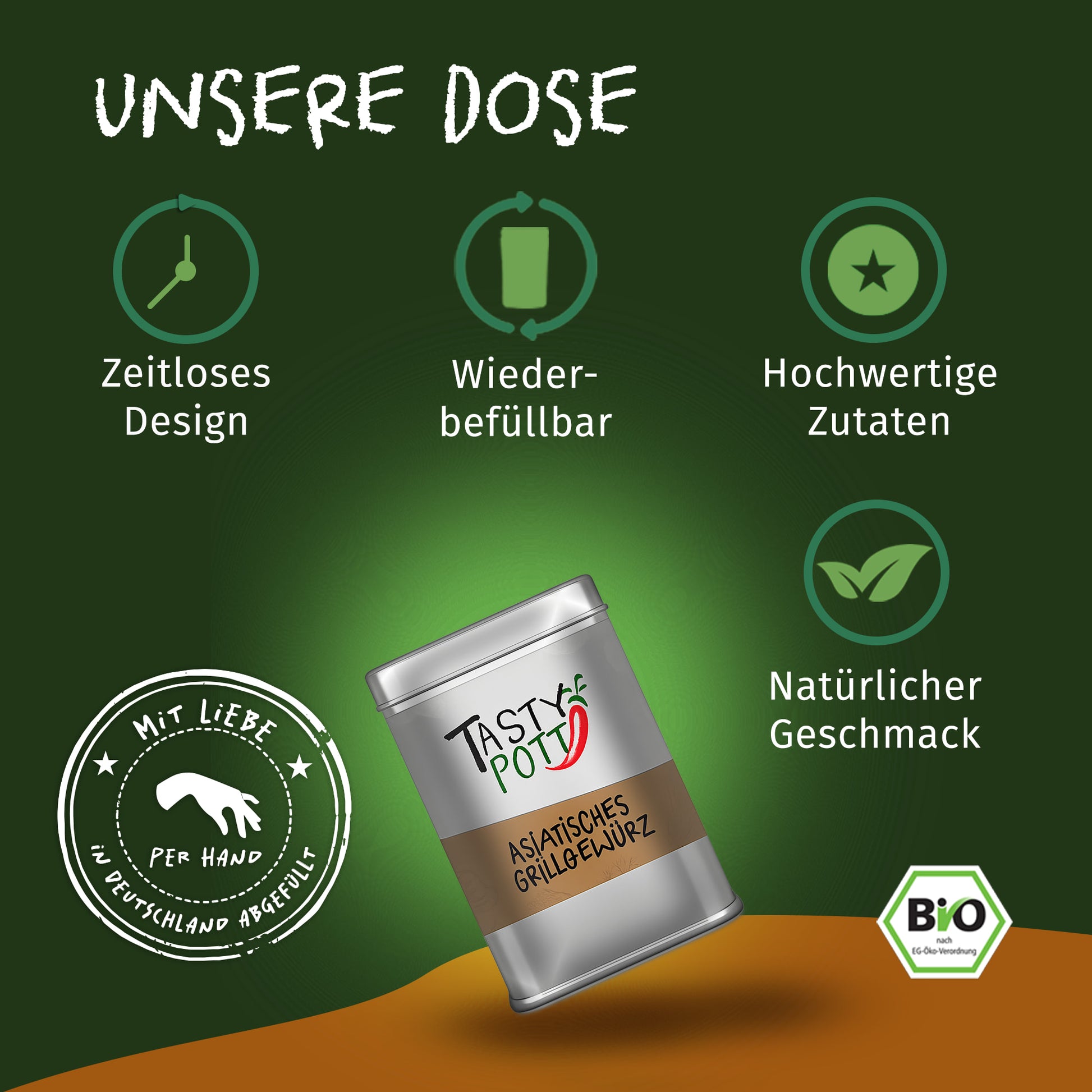 Tasty Pott Asiatisches Grillgewürz 70g Dose — Abbildung 4