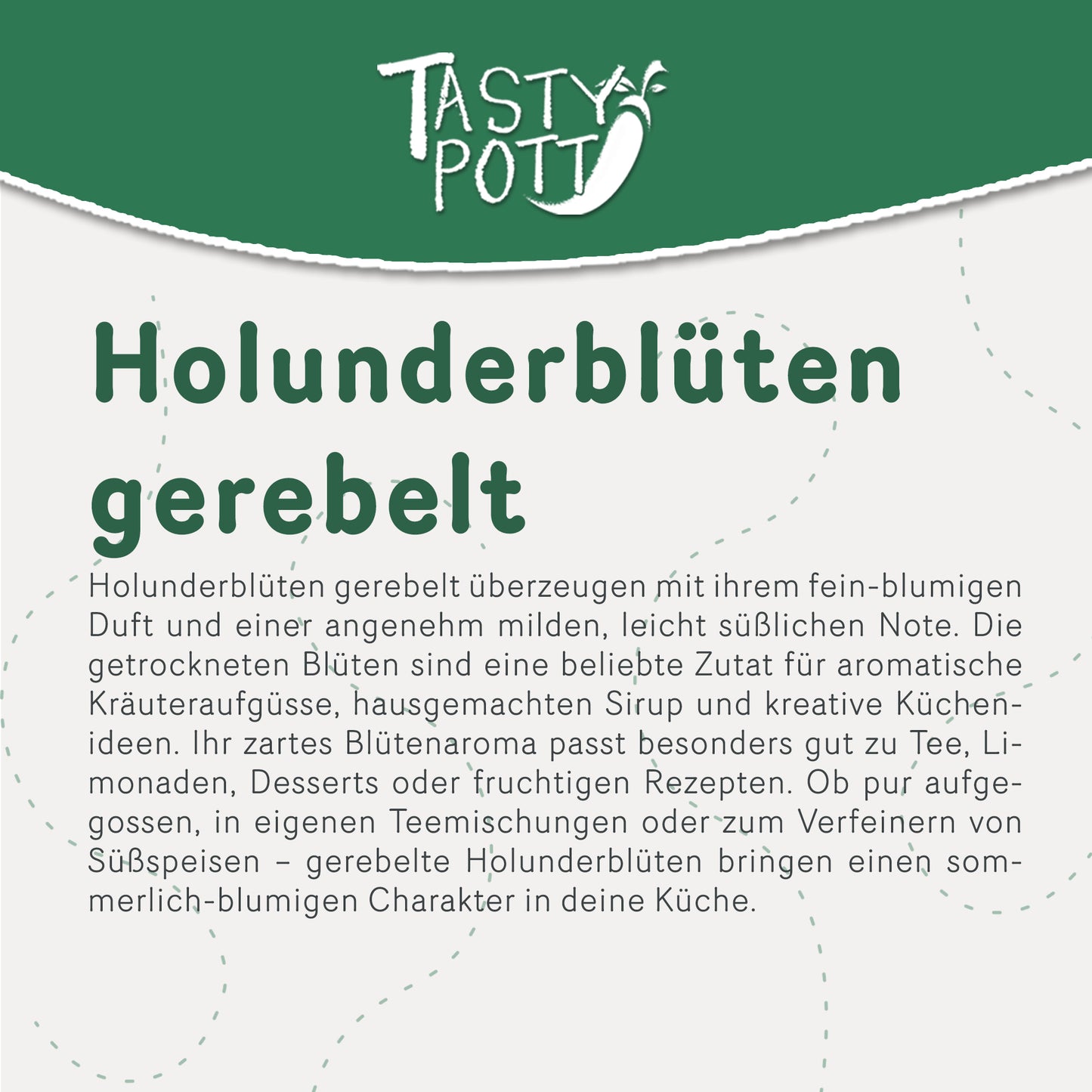 Tasty Pott Gerebelte Holunderblüten – im Beutel — Abbildung 2