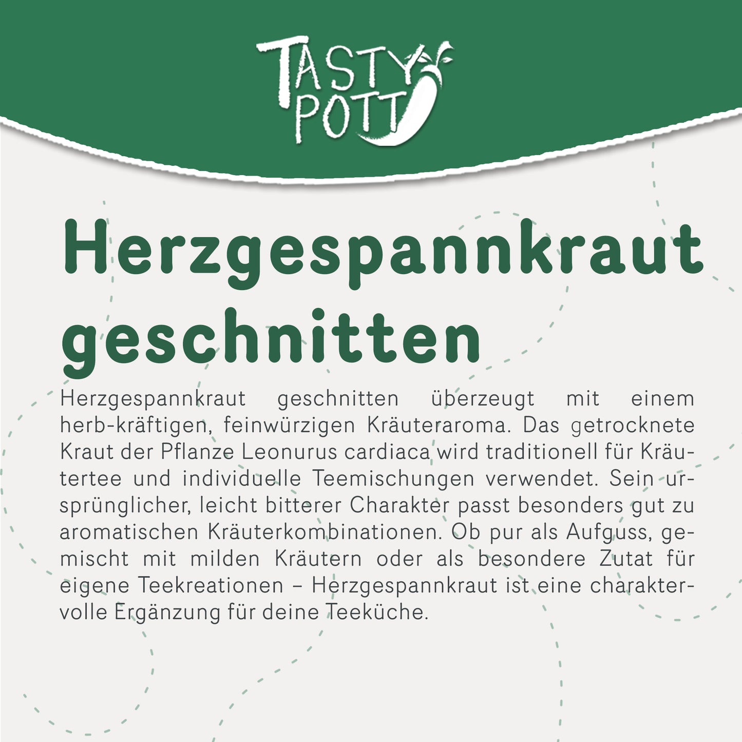Tasty Pott Herzgespannkraut getrocknet & geschnitten – im Beutel — Abbildung 2