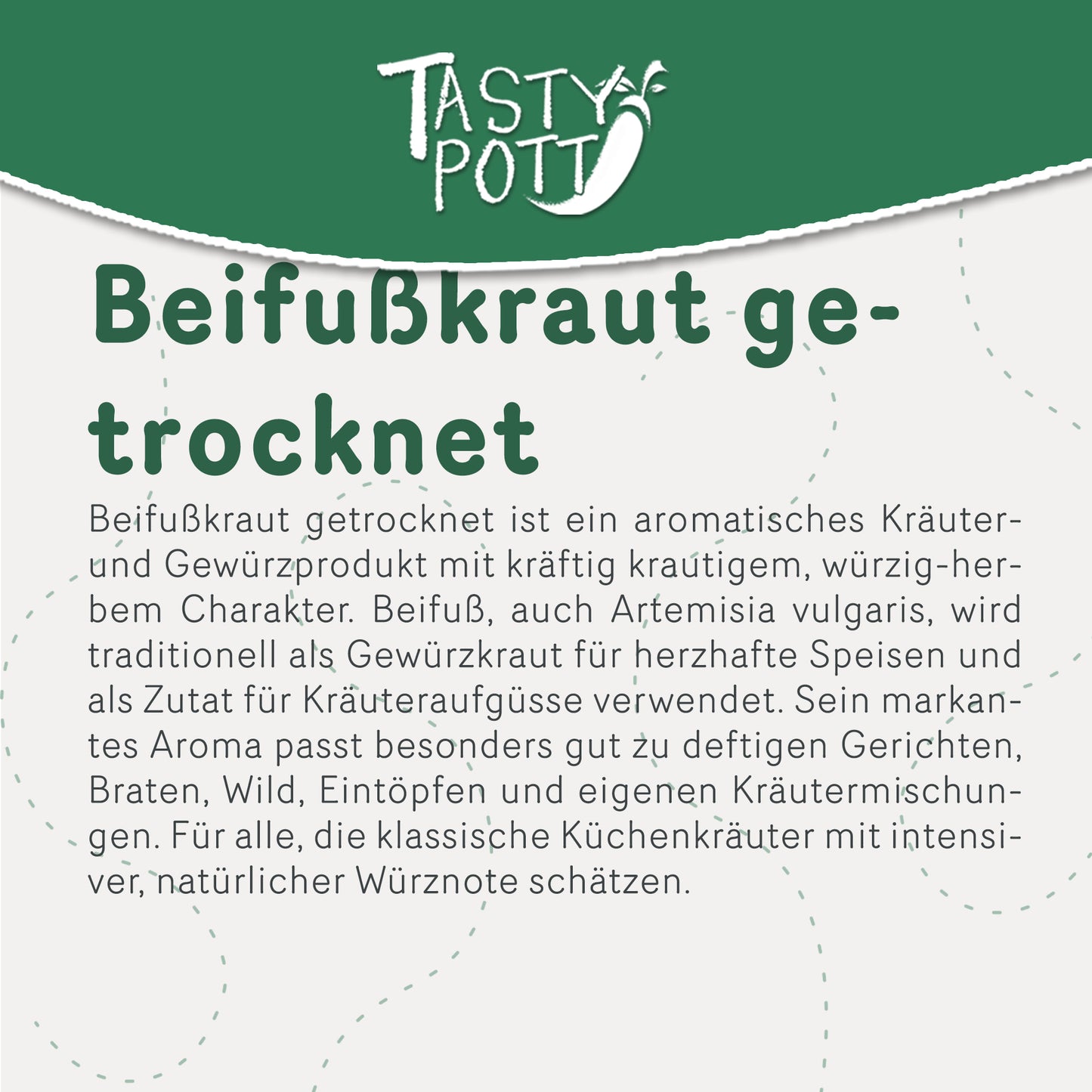 Tasty Pott Beifußkraut getrocknet - im Beutel — Abbildung 2