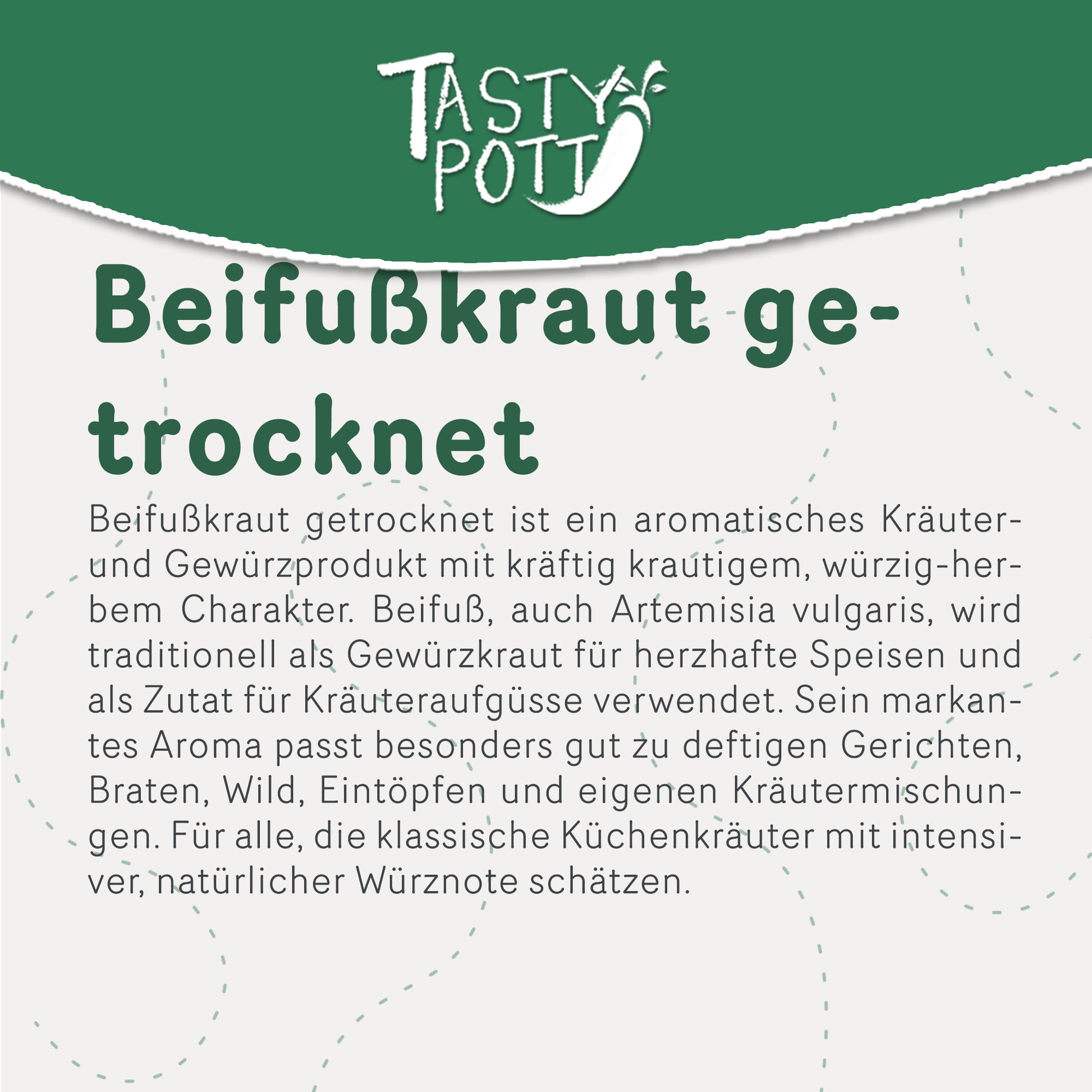 Tasty Pott Beifußkraut getrocknet - im Beutel — Abbildung 2