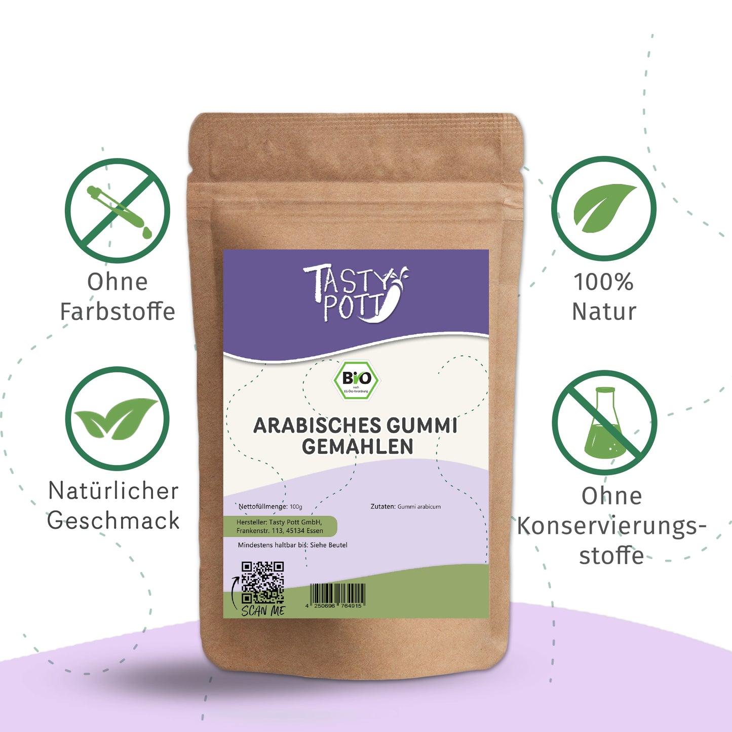 Tasty Pott Arabisches Gummi (Gummi arabicum E 414) - im Beutel — Abbildung 3