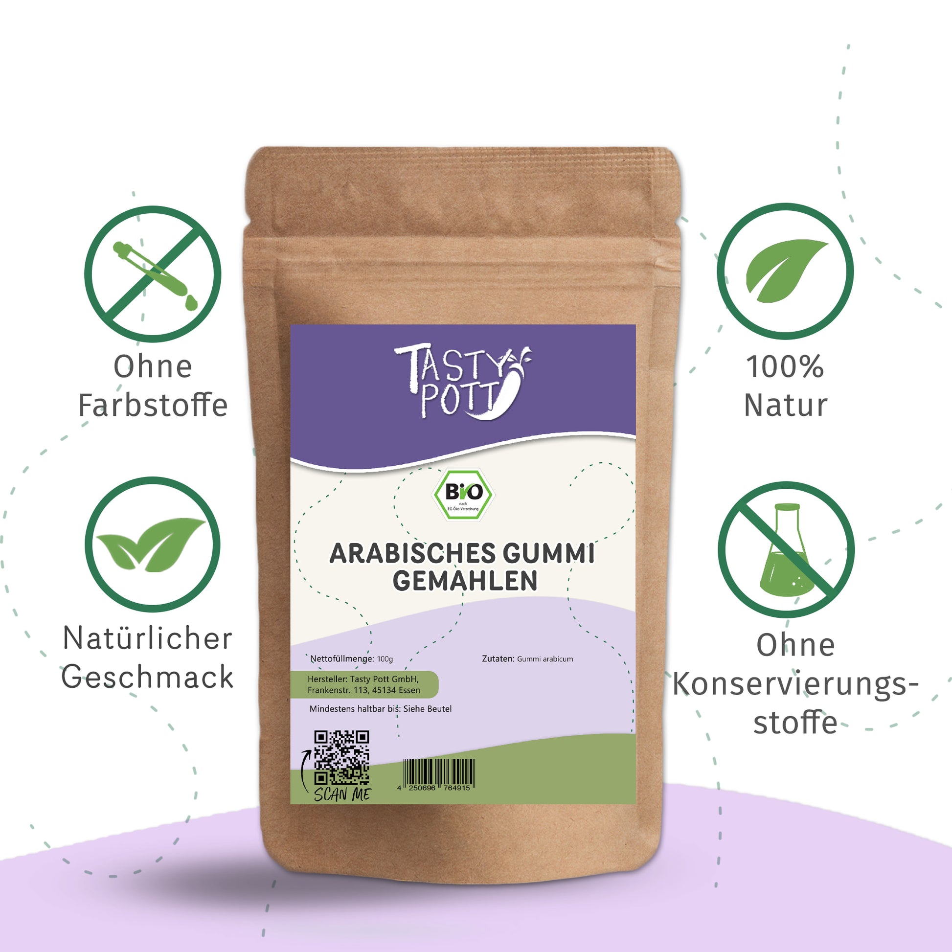 Tasty Pott Arabisches Gummi (Gummi arabicum E 414) - im Beutel — Abbildung 3