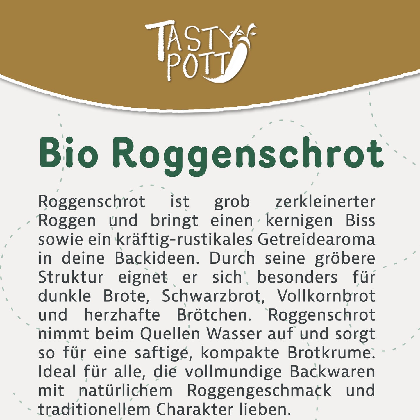 Tasty Pott Bio Roggenschrot - im Beutel — Abbildung 2