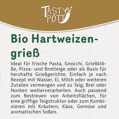 Tasty Pott Bio Hartweizengrieß - im Beutel — Abbildung 2