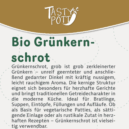 Tasty Pott Bio Grünkernschrot –  im Beutel — Abbildung 2