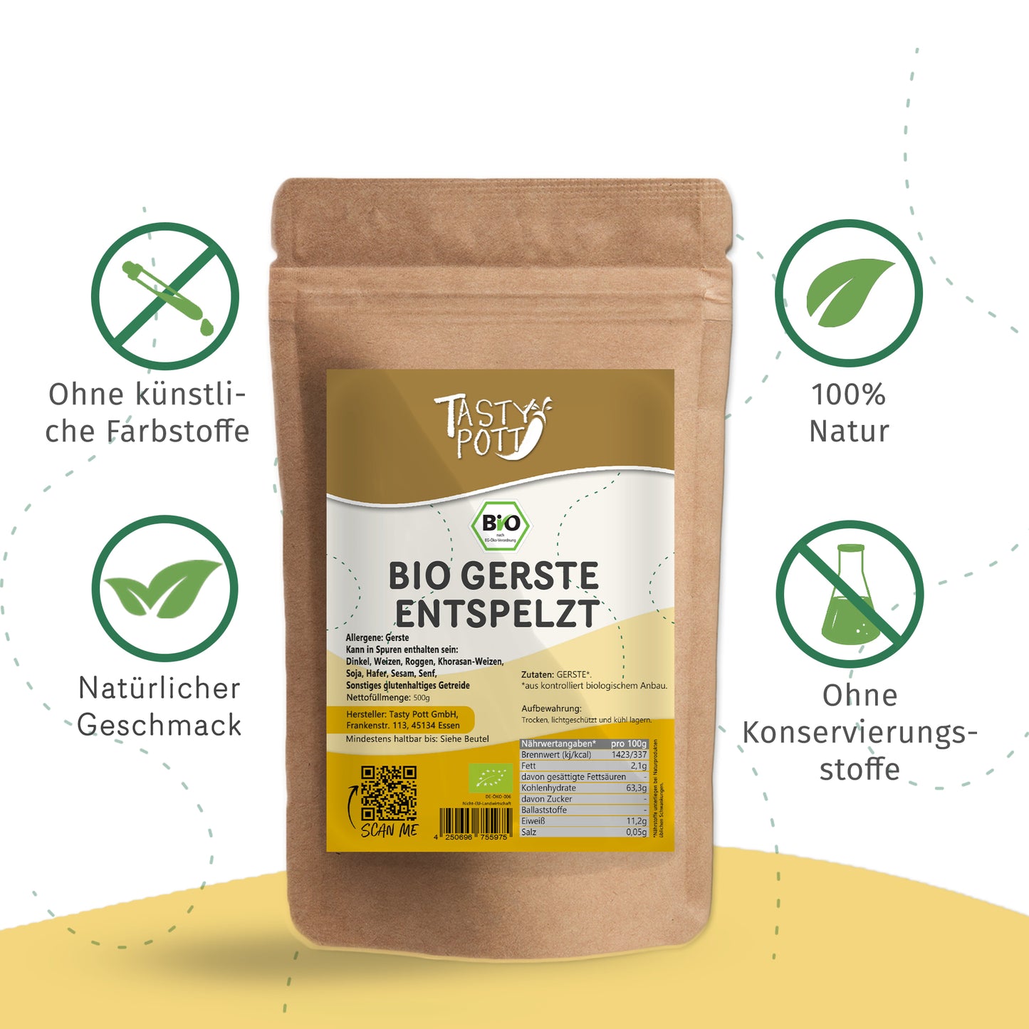 Tasty Pott Bio Gerste entspelzt - im Beutel — Abbildung 3