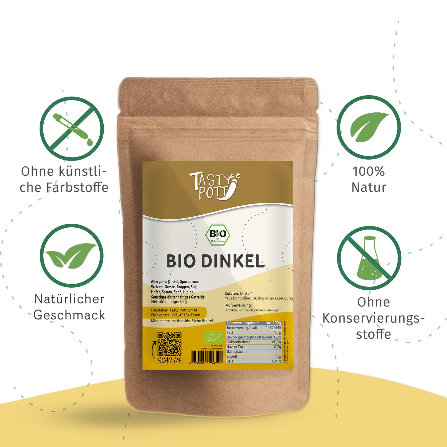 Tasty Pott Bio Dinkel - ganz – im Beutel — Abbildung 3