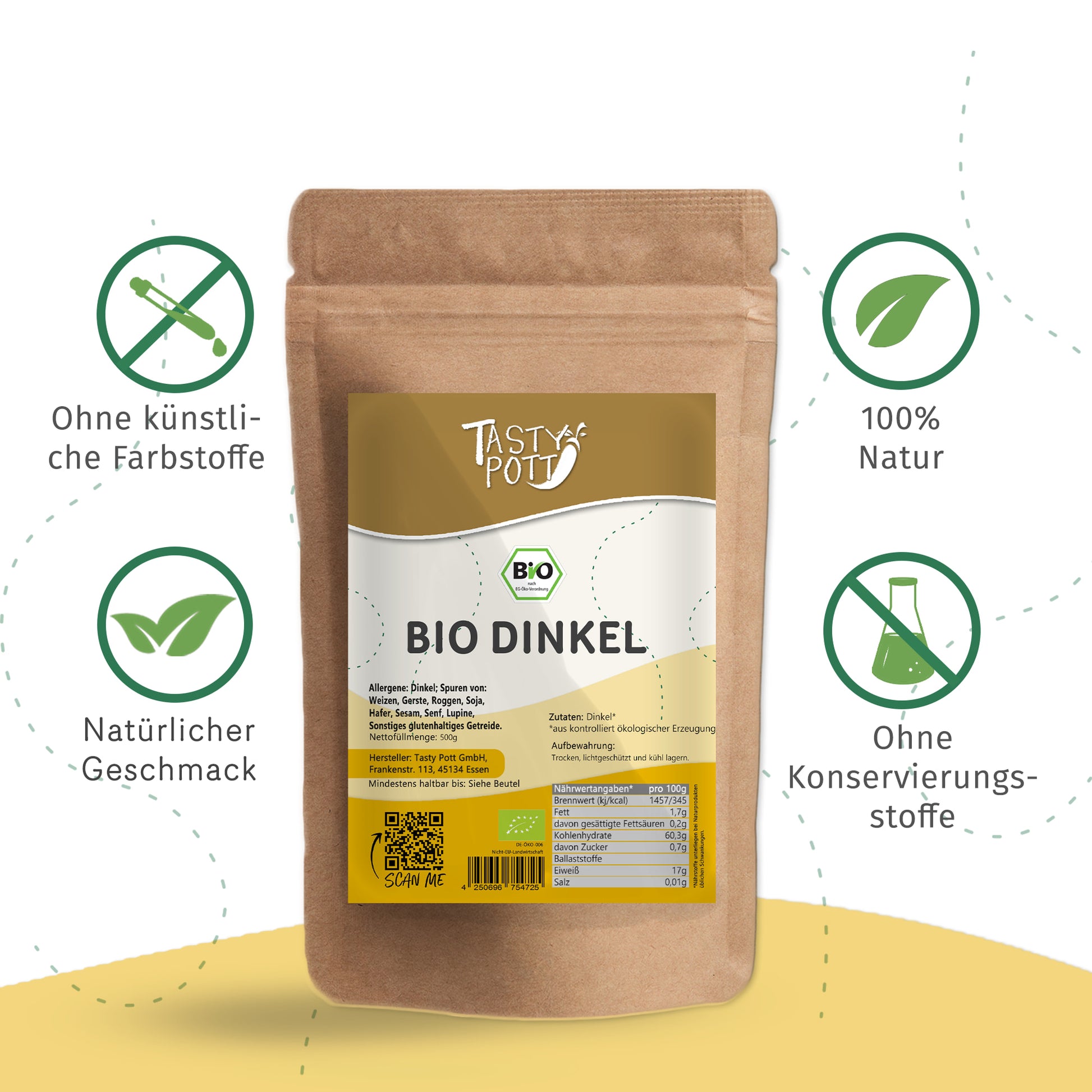 Tasty Pott Bio Dinkel - ganz – im Beutel — Abbildung 3