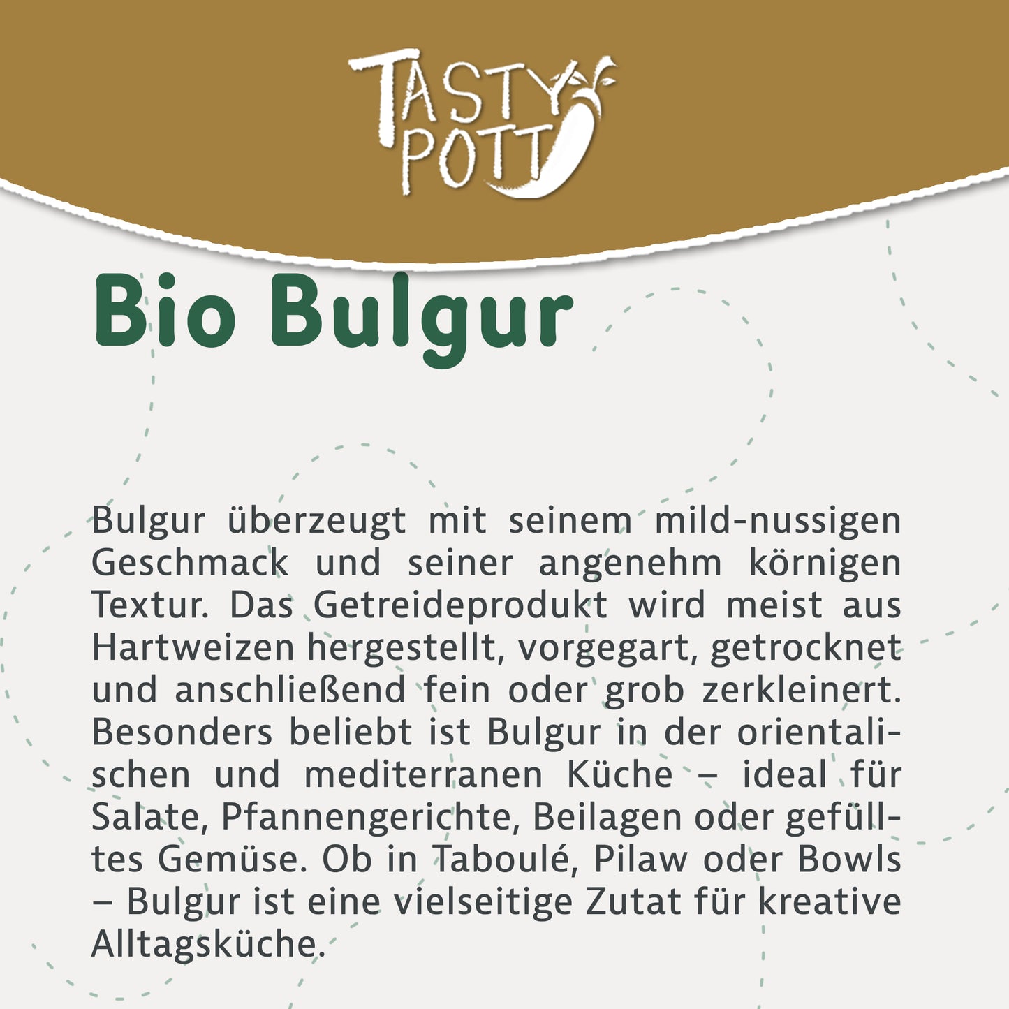 Tasty Pott Bio Bulgur – im Beutel — Abbildung 2