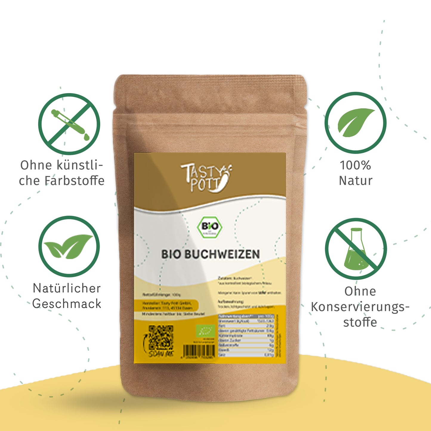 Tasty Pott Bio Buchweizen – Glutenfreie Eiweißquelle - im Beutel — Abbildung 3