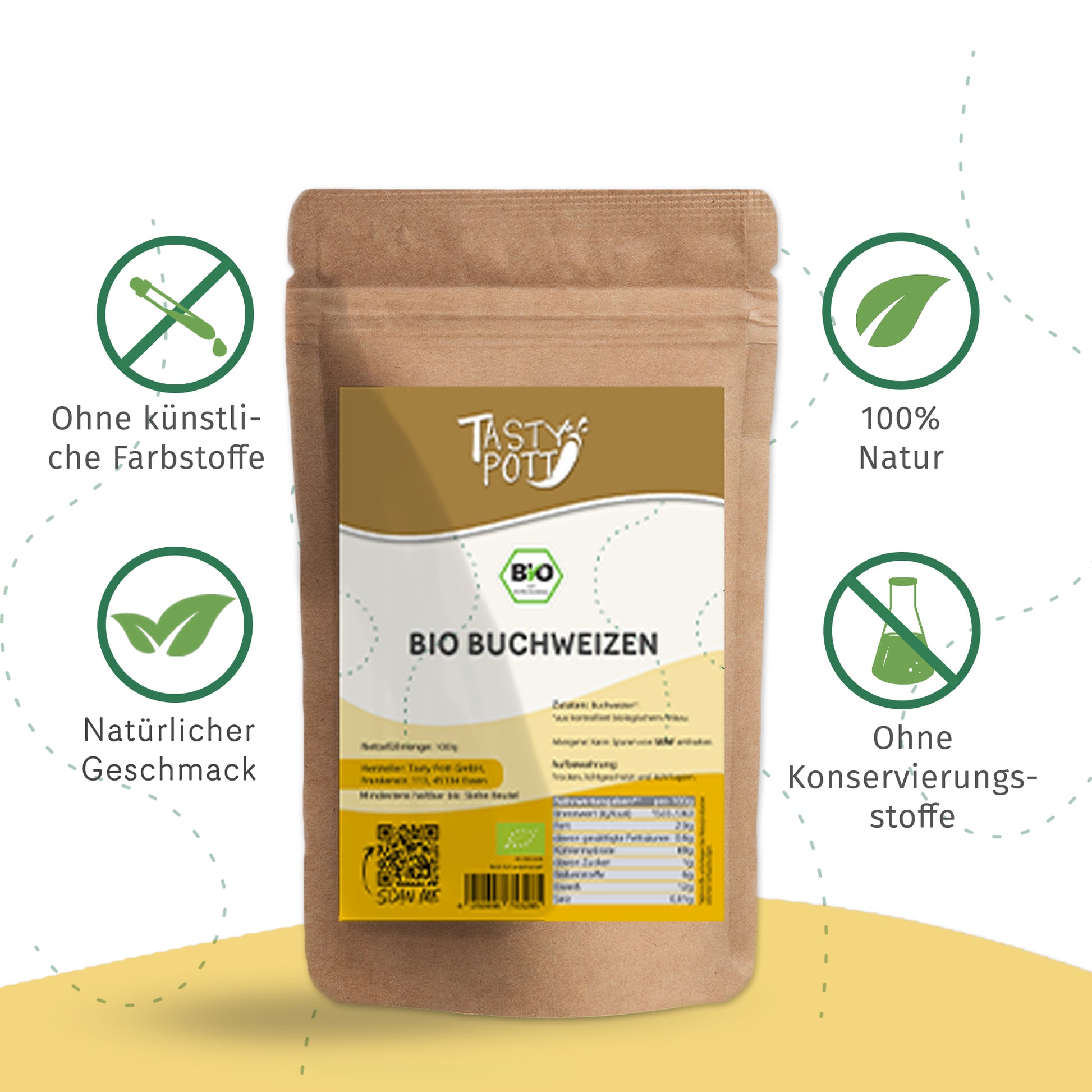 Tasty Pott Bio Buchweizen – Glutenfreie Eiweißquelle - im Beutel — Abbildung 3