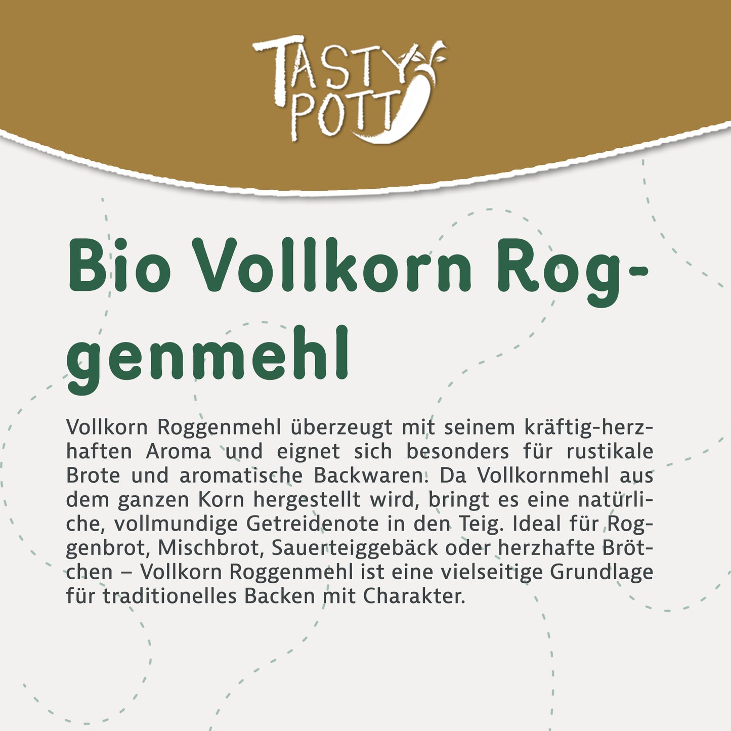 Bio Roggenmehl Vollkorn - Im Beutel ab 1kg von Tasty Pott — Abbildung 2