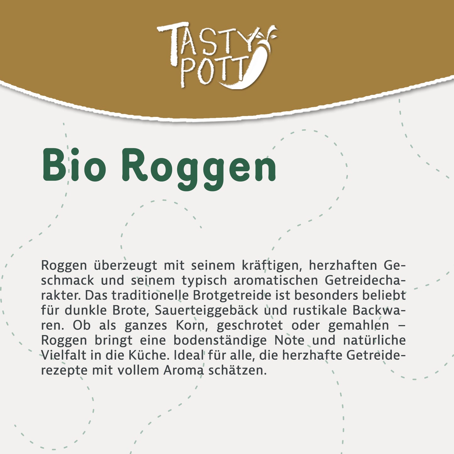 Tasty Pott Bio Roggen ganzes Korn - ab 1kg Beutel — Abbildung 2