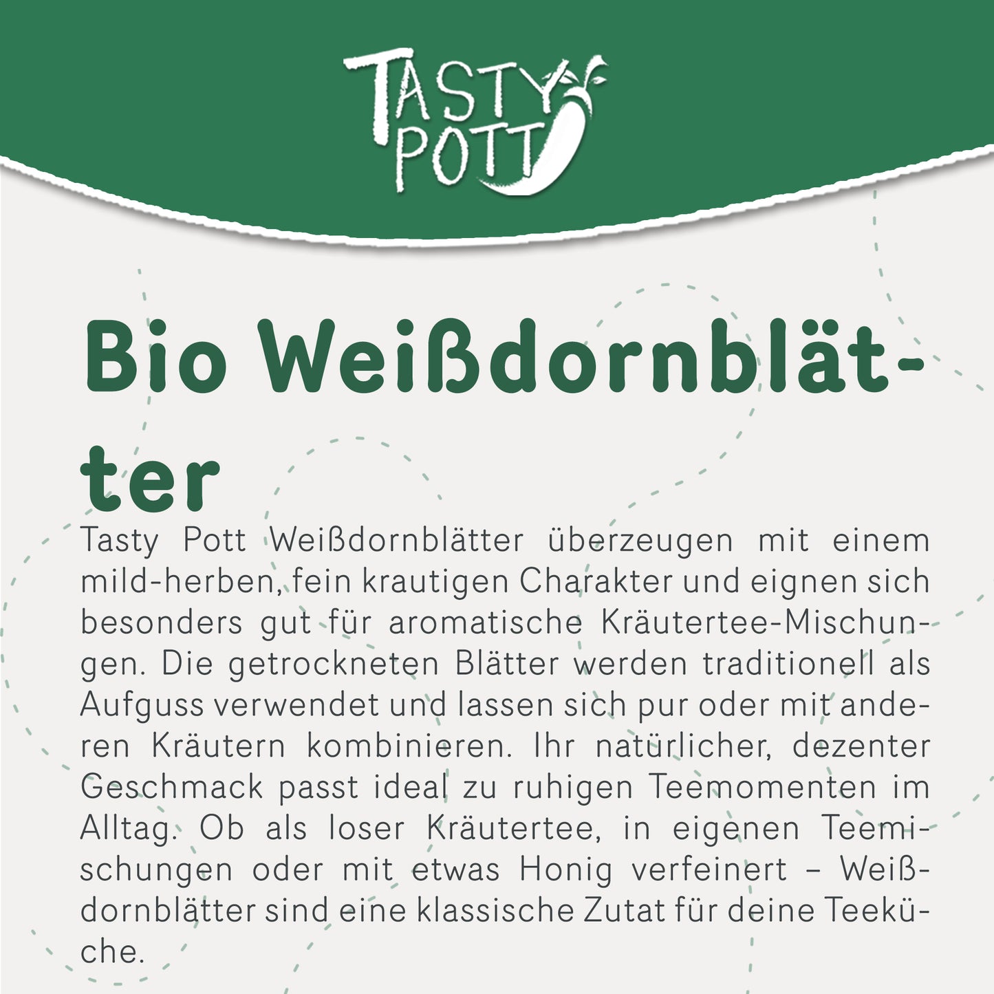 Bio Weißdornblätter mit Blüten - ab 100g im Beutel von Tasty Pott — Abbildung 2