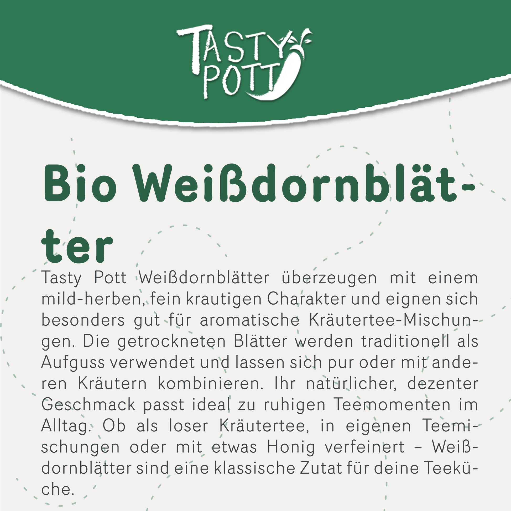 Bio Weißdornblätter mit Blüten - ab 100g im Beutel von Tasty Pott — Abbildung 2