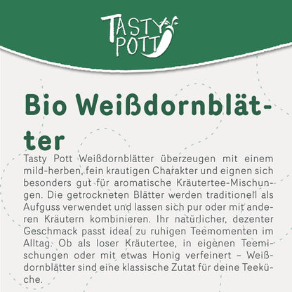 Bio Weißdornblätter mit Blüten - ab 100g im Beutel von Tasty Pott — Abbildung 2