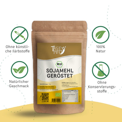 Bio Sojamehl geröstet - 1kg im Beutel von Tasty Pott — Abbildung 3