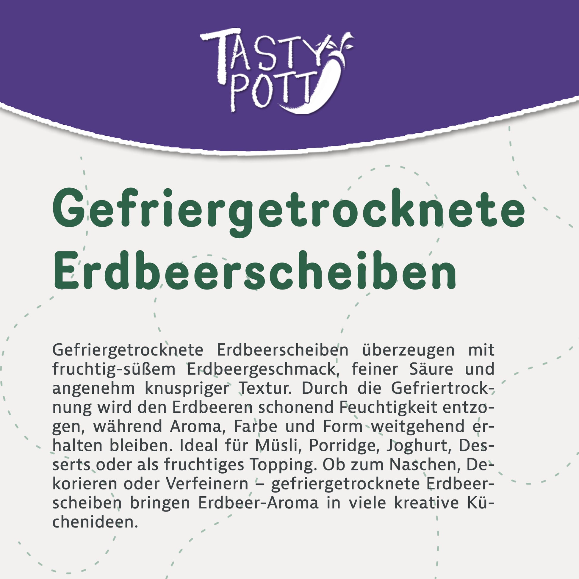 Erdbeerscheiben gefriergetrocknet - ab 350g Beutel von Tasty Pott — Abbildung 2