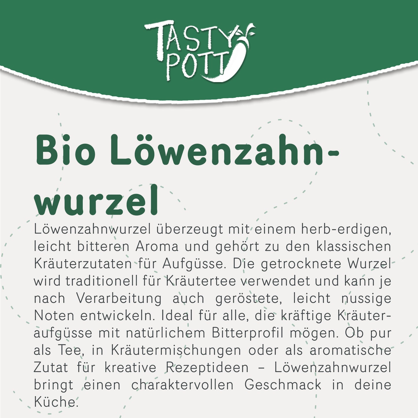 Bio Löwenzahnwurzel gemahlen - ab 200g im Beutel von Tasty Pott — Abbildung 2