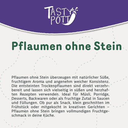 Pflaumen getrocknet, ohne Stein - ab 1kg Beutel von Tasty Pott — Abbildung 2