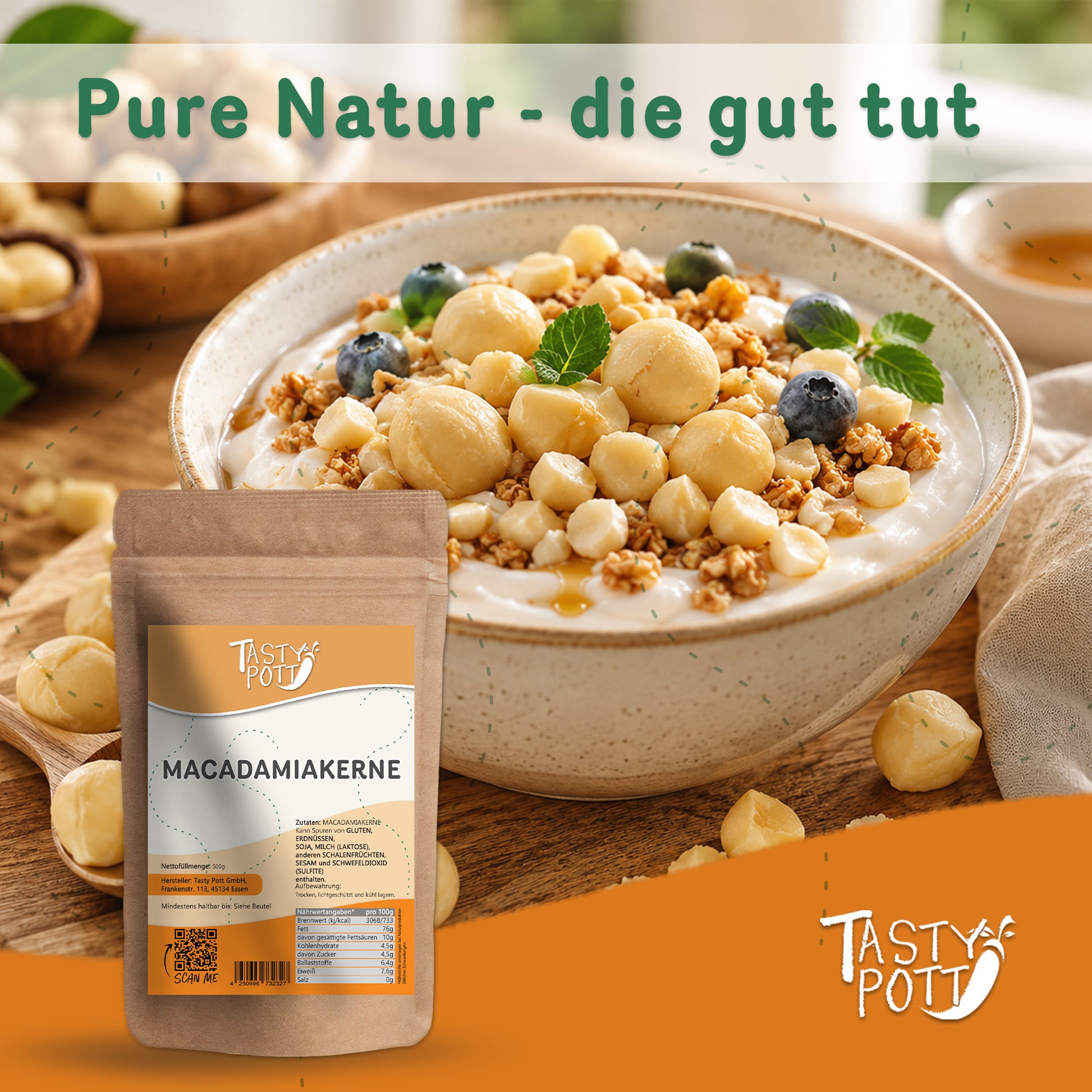 Macadamianüsse ab 500g - im Beutel von Tasty Pott — Abbildung 5