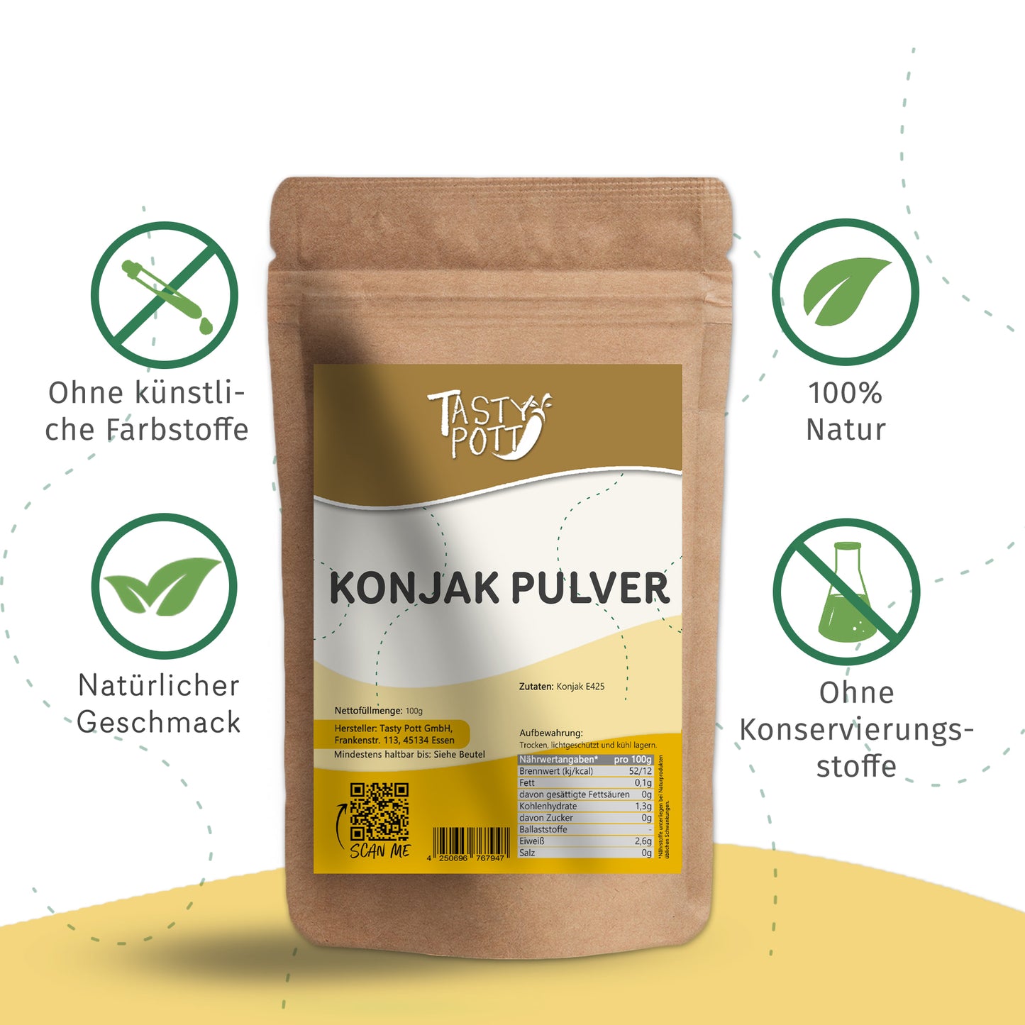 Konjak Pulver im Beutel ab 250g von Tasty Pott — Abbildung 3