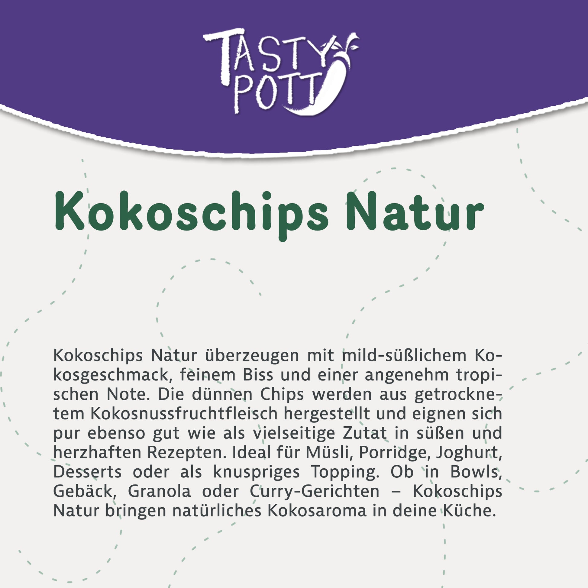 Kokoschips natur - ab 1 kg Beutel von Tasty Pott — Abbildung 2