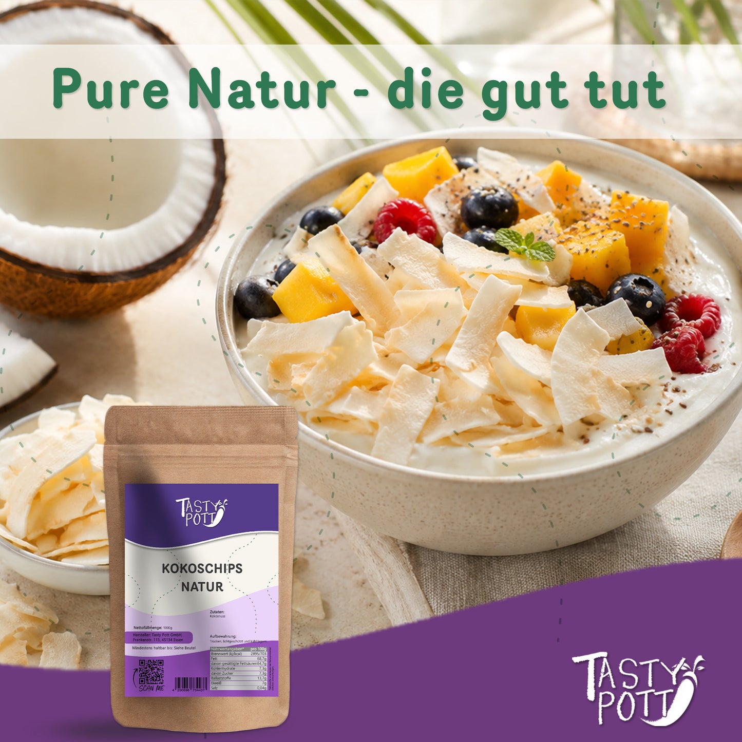 Kokoschips natur - ab 1 kg Beutel von Tasty Pott — Abbildung 5