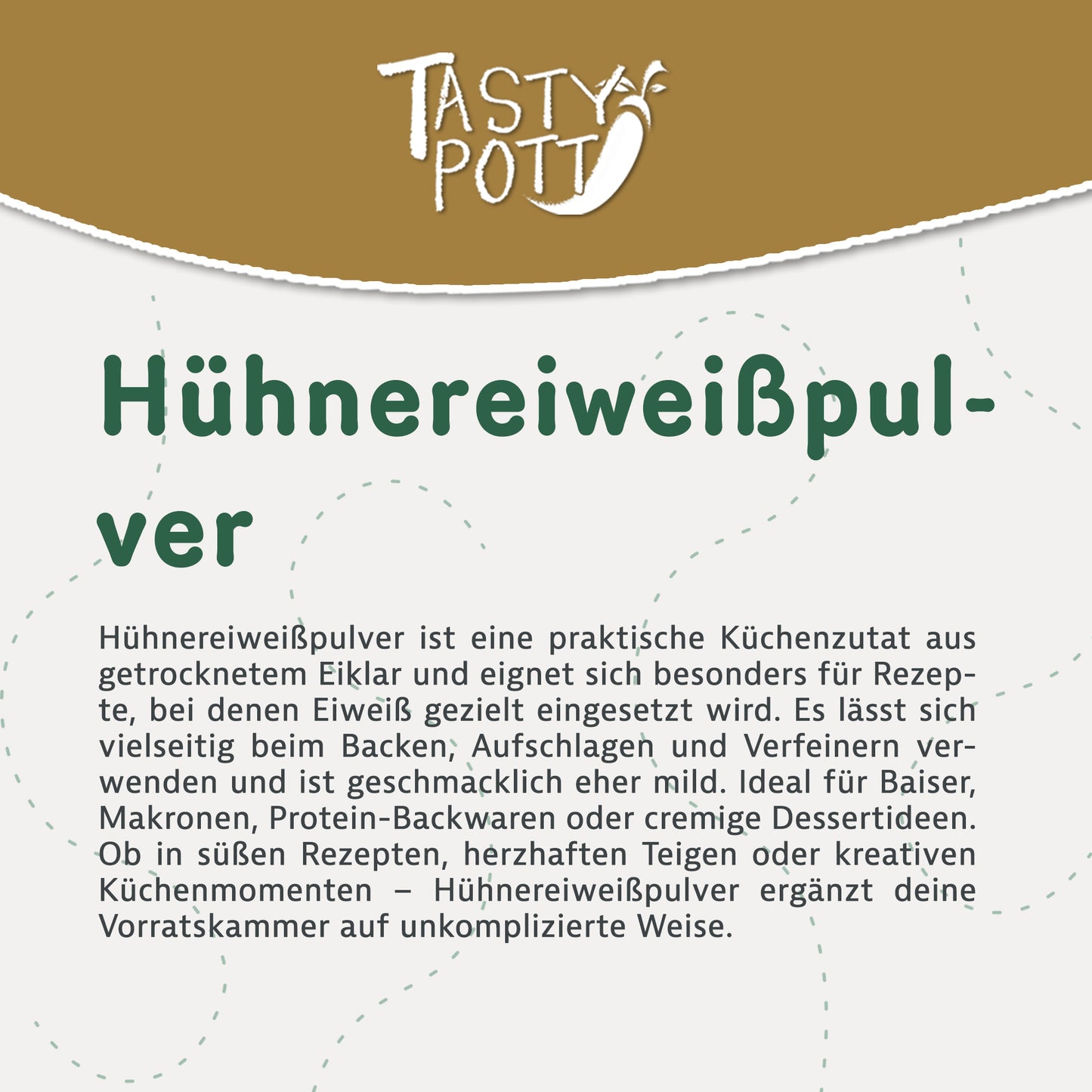 Hühnereiweißpulver - Eiklar Pulver von Tasty Pott ab 1kg — Abbildung 2