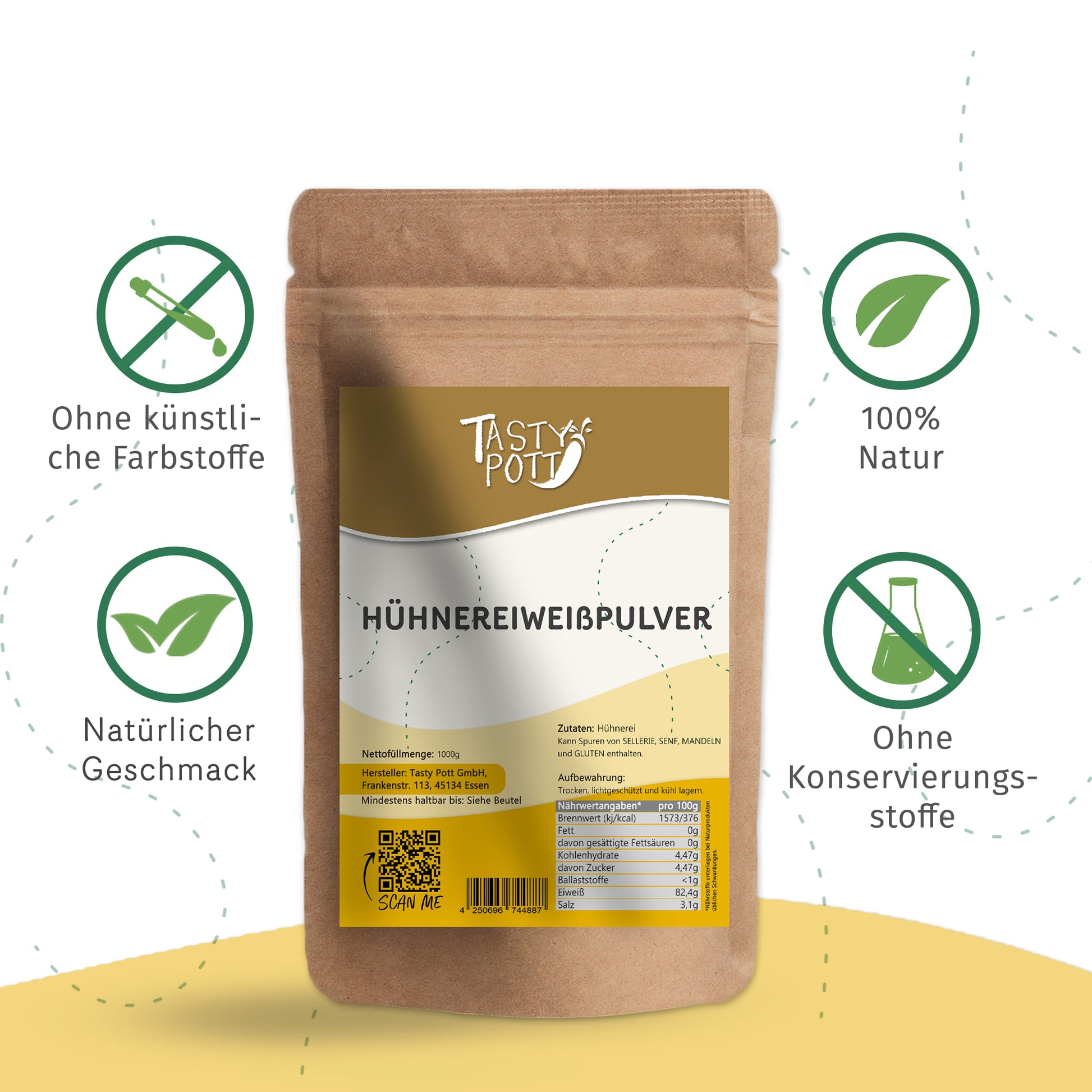 Hühnereiweißpulver - Eiklar Pulver von Tasty Pott ab 1kg — Abbildung 3