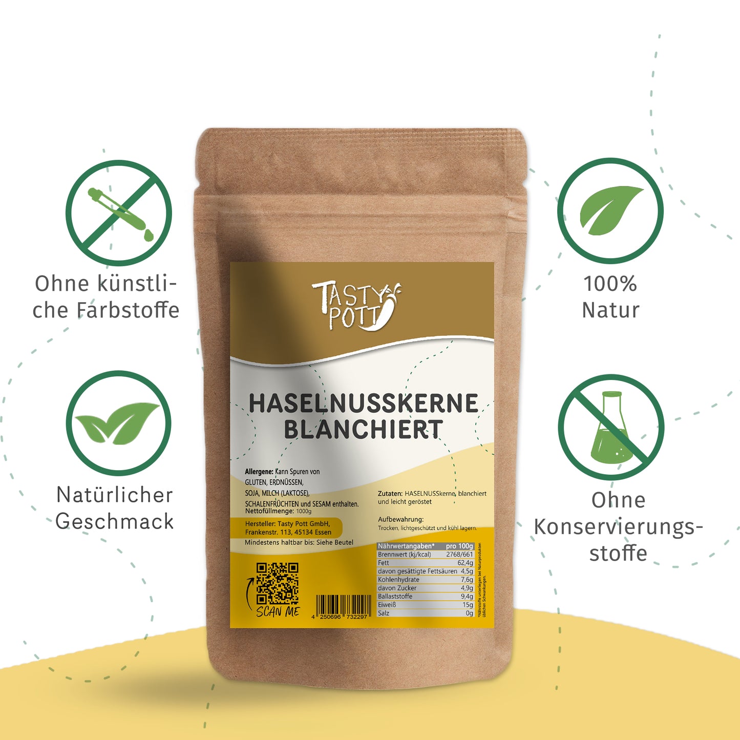 Blanchierte Haselnüsse - ab 1kg von Tasty Pott — Abbildung 3